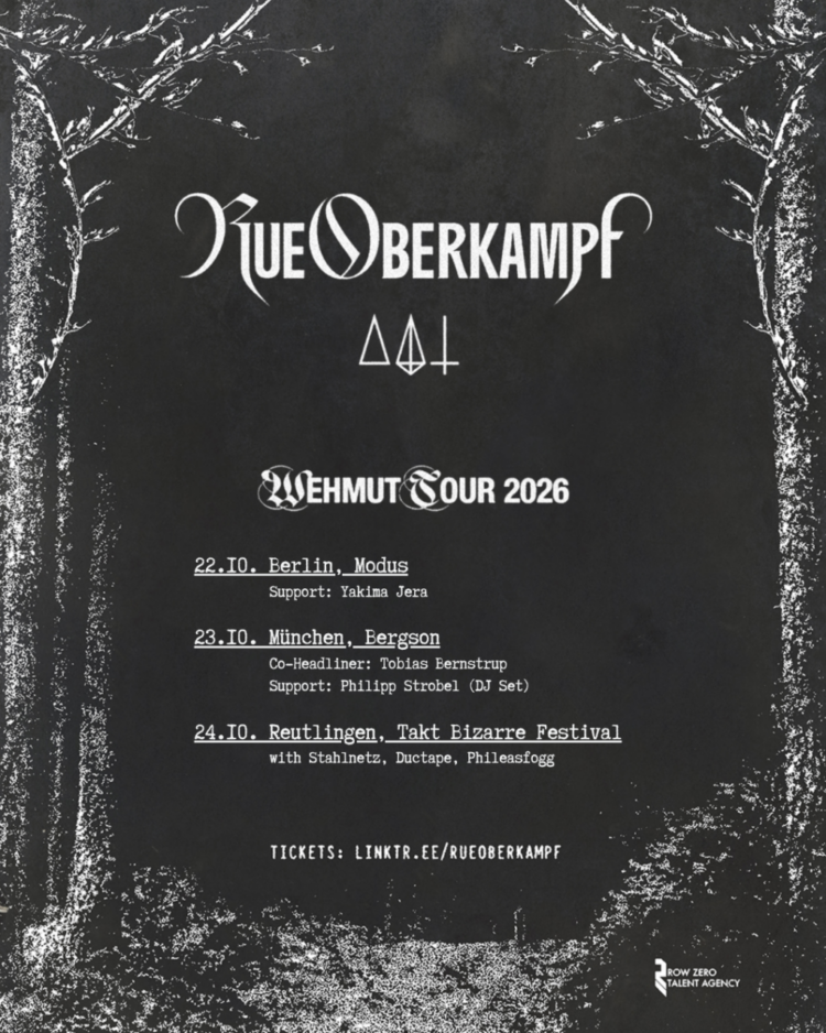 RUE OBERKAMPF – NEUES ALBUM „WEHMUT“ UND TOUR AB OKTOBER 2026